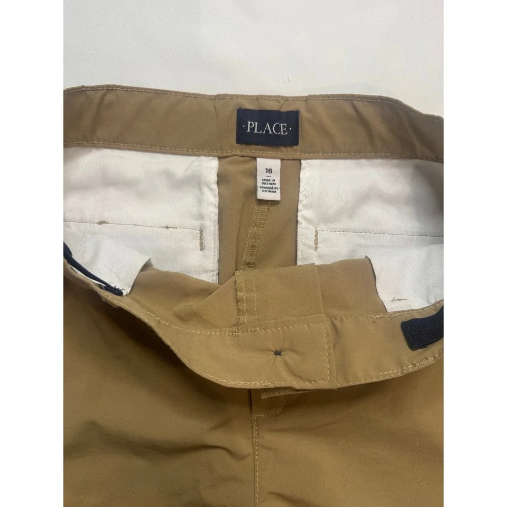 Childrens Place Chino Shorts Boys 16 & 18‎ Tan Good Bundle Adjustable Waist